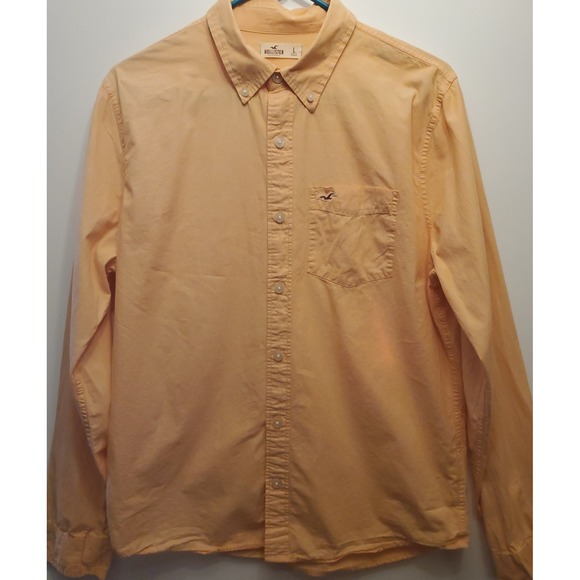 Hollister Other - Hollister Button-Down Long Sleeve Shirt Mens Size Large Orange